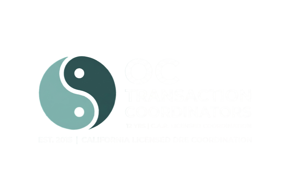 OC Transaction Coordinators logo in misty aqua and smoky jade representing real estate compliance
