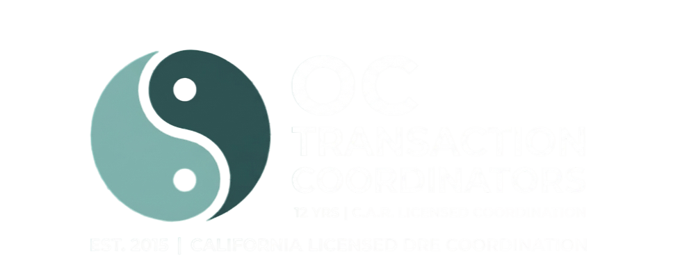 OC Transaction Coordinators - Modern Yin Yang Logo in Misty Aqua and Smoky Jade